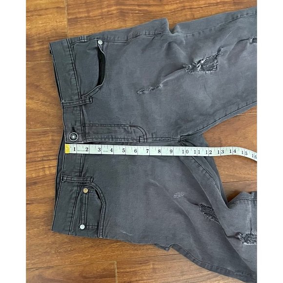 RING OF FIRE SLIM Distressed Destructed Pants Men Gray Size W33 L30 - Picture 11 of 12